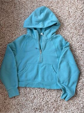 lululemon athletica Teal Hooded Half-Zip Pullover